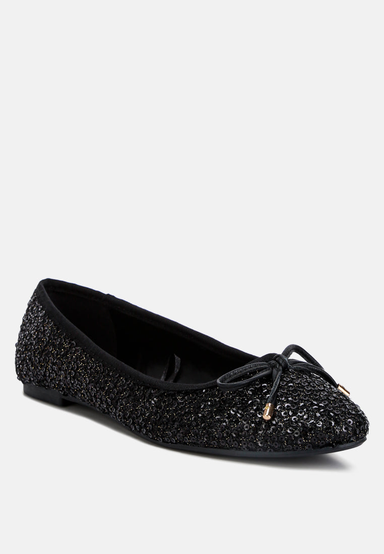 Women Sequin Embellished Ballet Flats