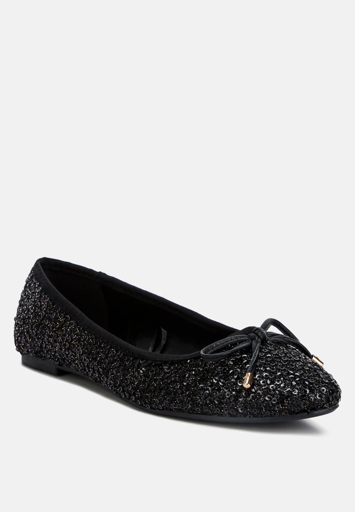 Women Sequin Embellished Ballet Flats