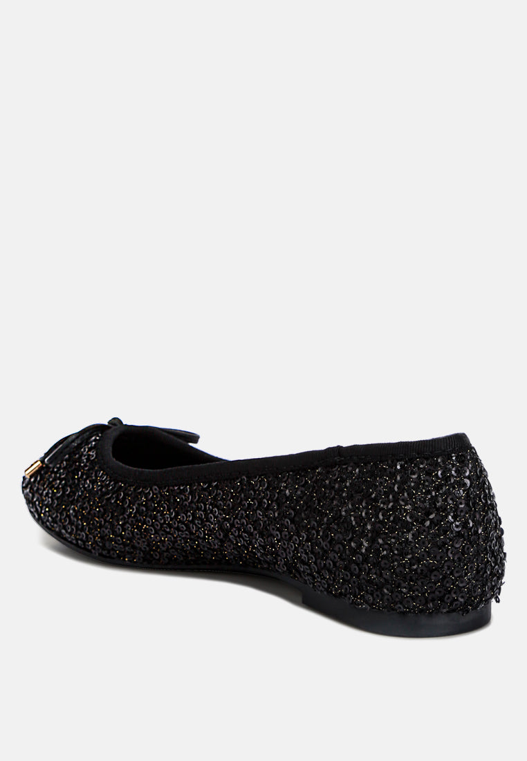 Women Sequin Embellished Ballet Flats