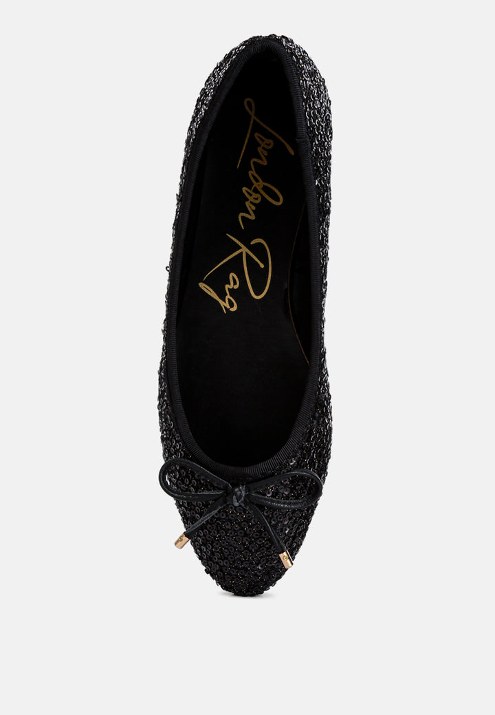 Women Sequin Embellished Ballet Flats