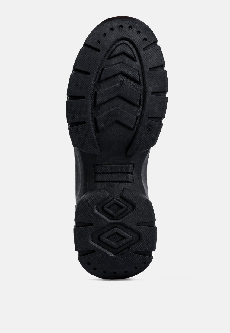 women chunky lace up boots#color_black