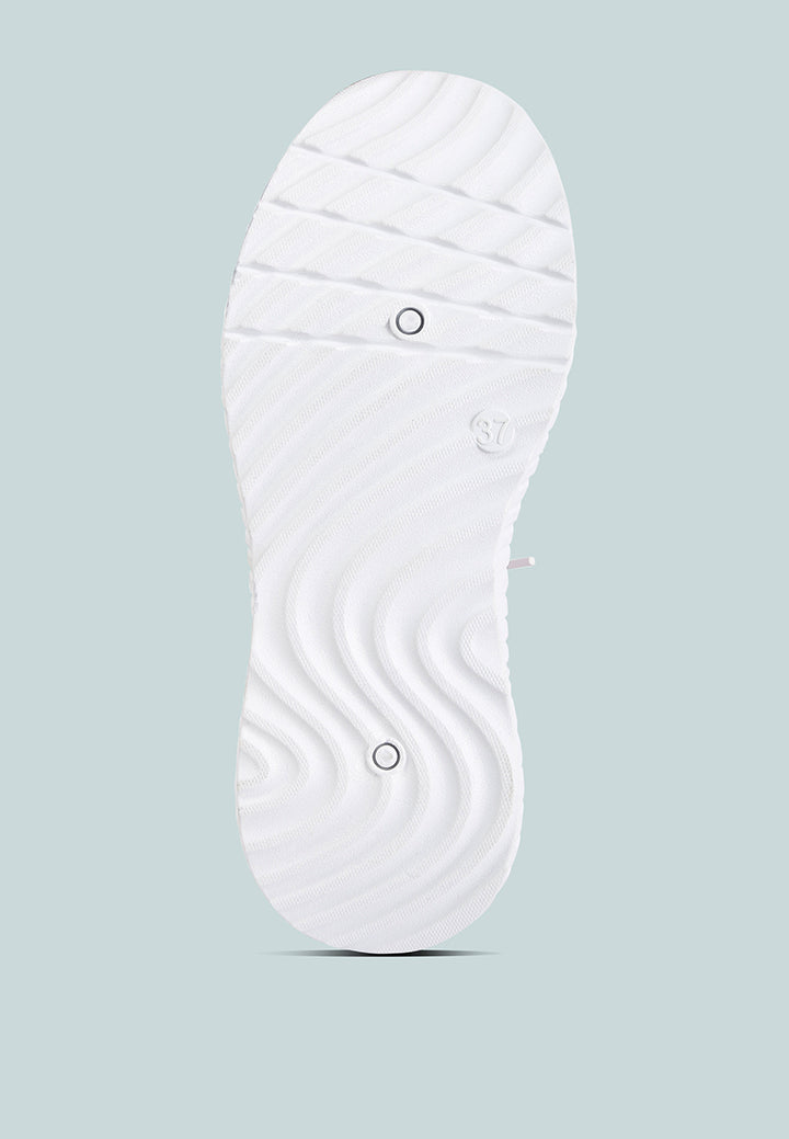 knitted chunky sneakers#color_purple