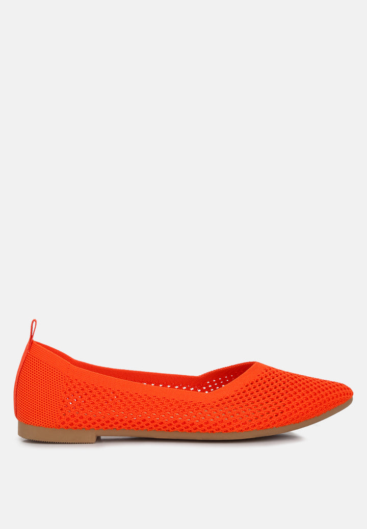 women fly knit slip-on ballerinas#color_red