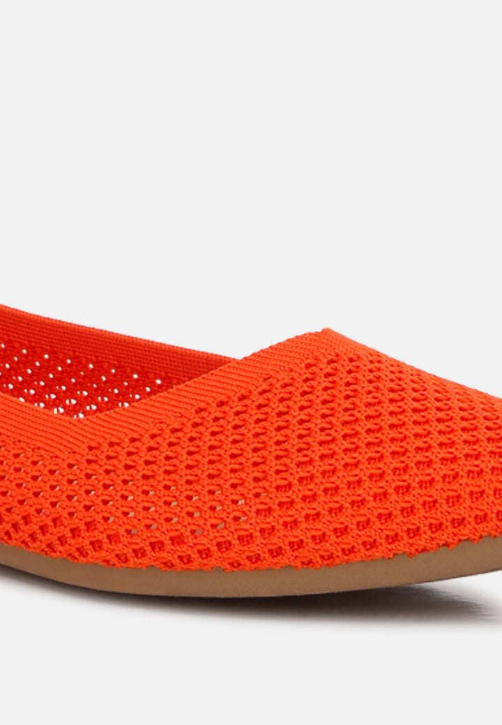 women fly knit slip-on ballerinas#color_red