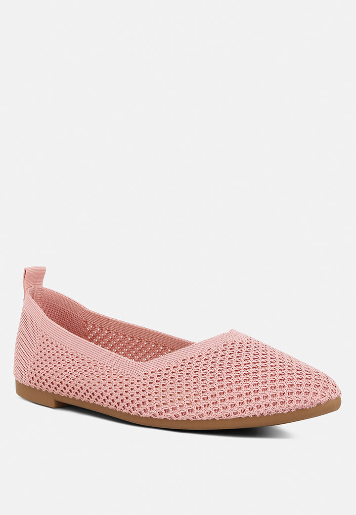 women fly knit slip-on ballerinas#color_pink