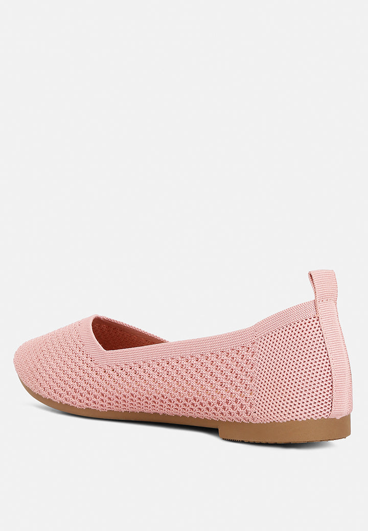 women fly knit slip-on ballerinas#color_pink