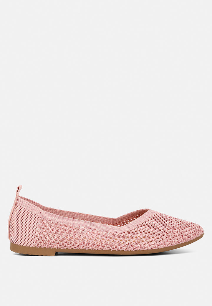women fly knit slip-on ballerinas#color_pink