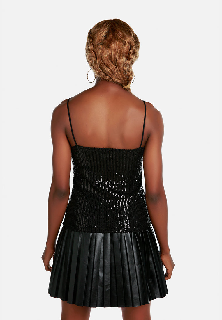 Women Sequin Embellished Sleeveless Top