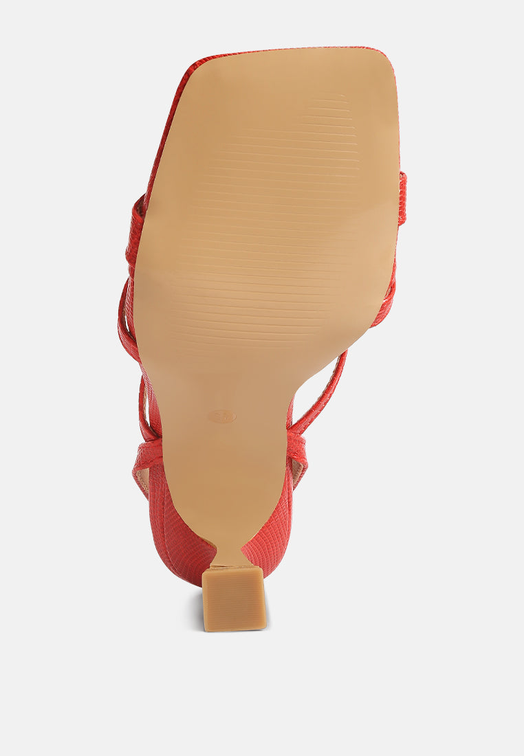 serling croc spool heel sandals#color_red