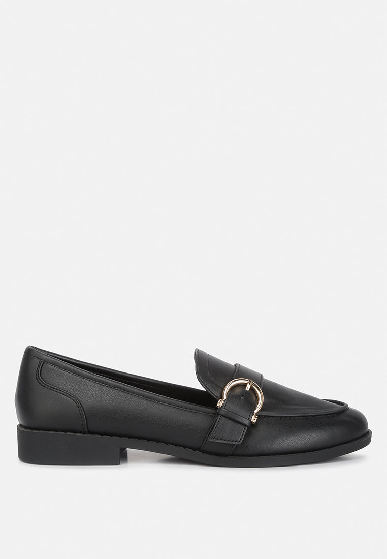 women semi casual loafers#color_black