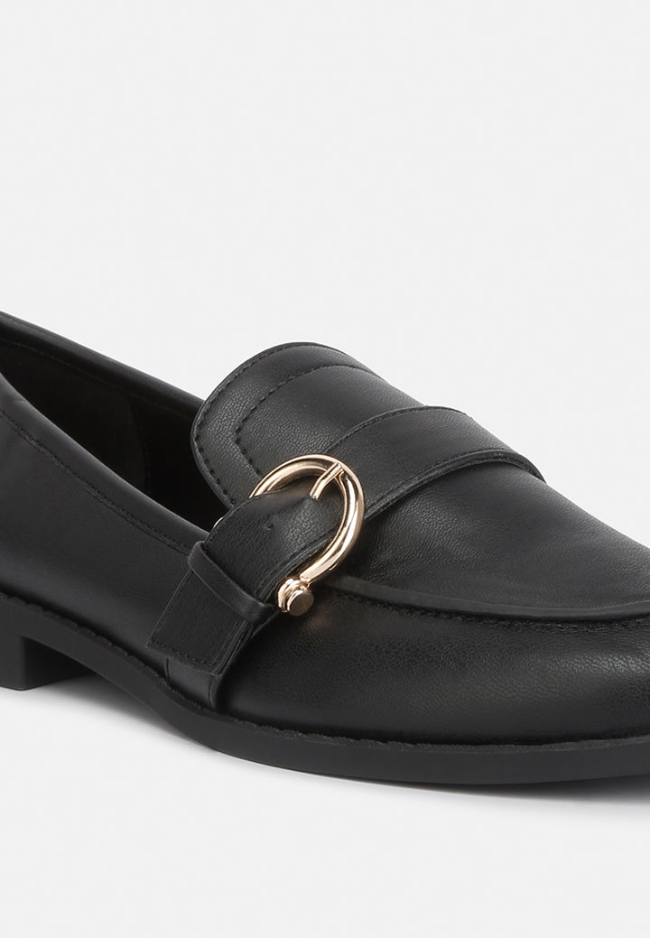women semi casual loafers#color_black