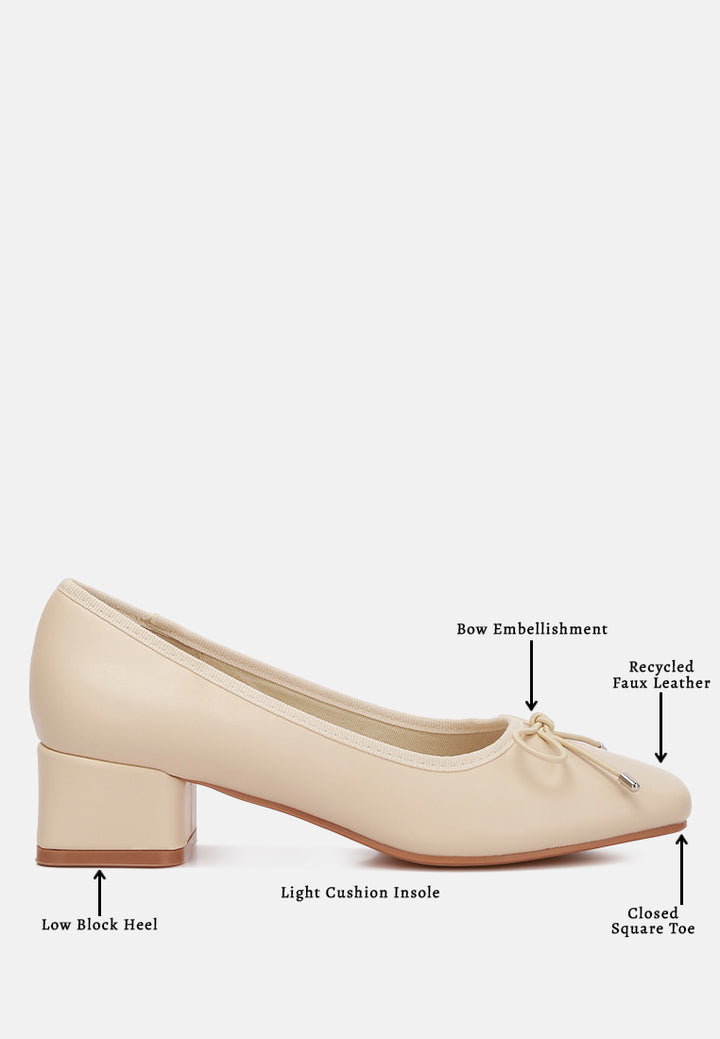 women low block heel ballerinas#color_beige