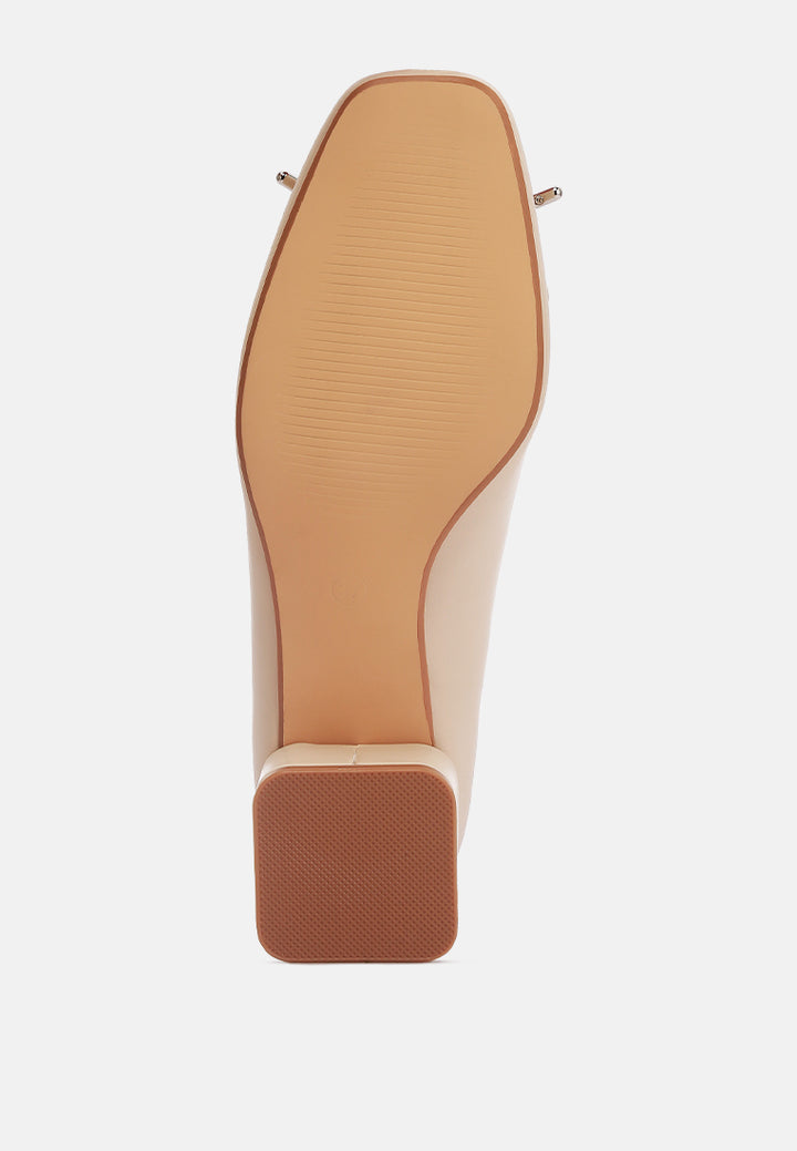 women low block heel ballerinas#color_beige