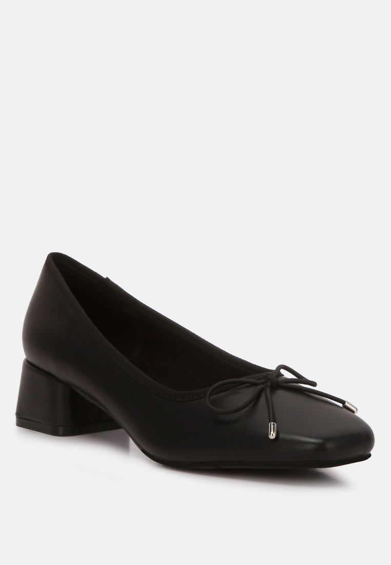 women low block heel ballerinas#color_black
