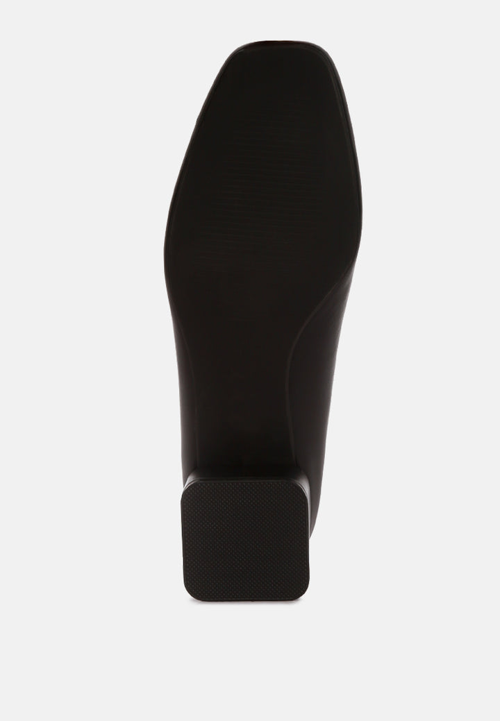 women low block heel ballerinas#color_black