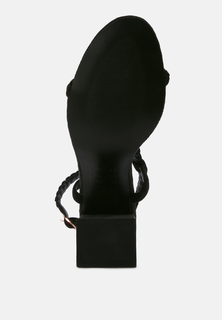 women smoosh braided block heel sandals#color_black