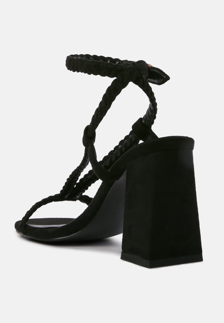 women smoosh braided block heel sandals#color_black
