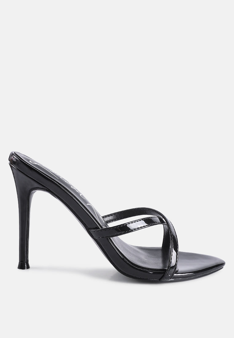 women high heeled pointed toe sandal#color_black
