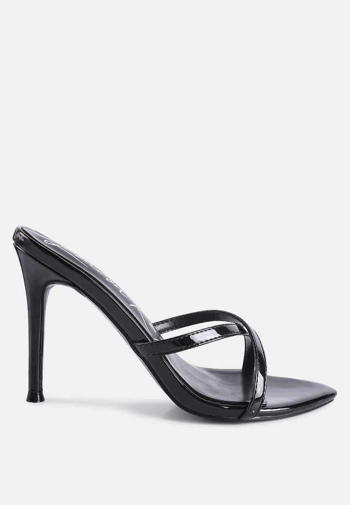 women high heeled pointed toe sandal#color_black