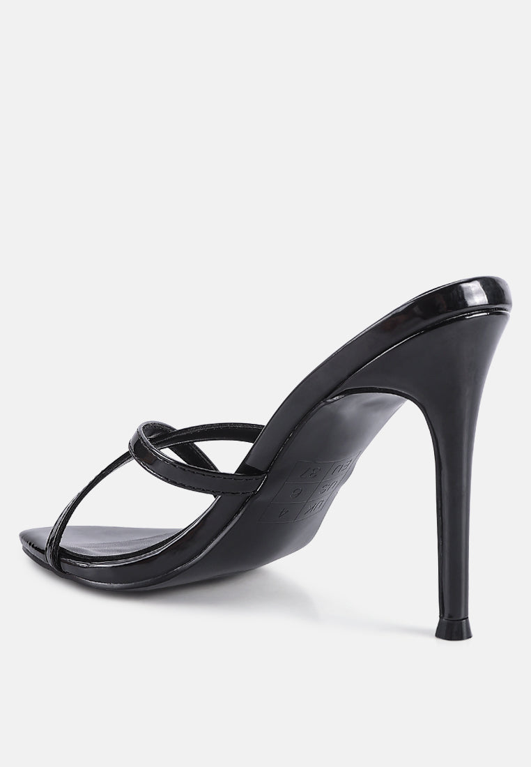 women high heeled pointed toe sandal#color_black