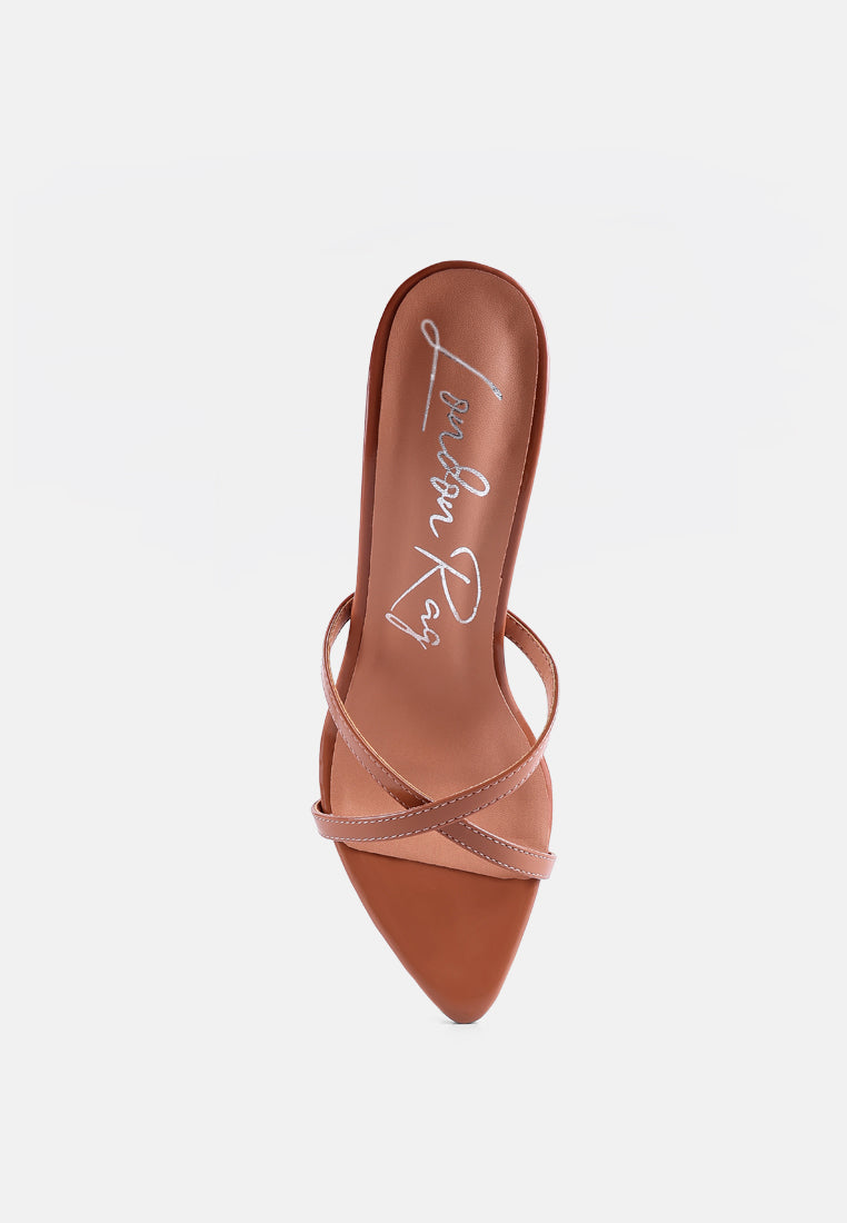 women high heeled pointed toe sandal#color_peach