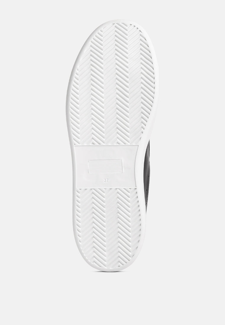 starry glitter star detail sneakers#color_black