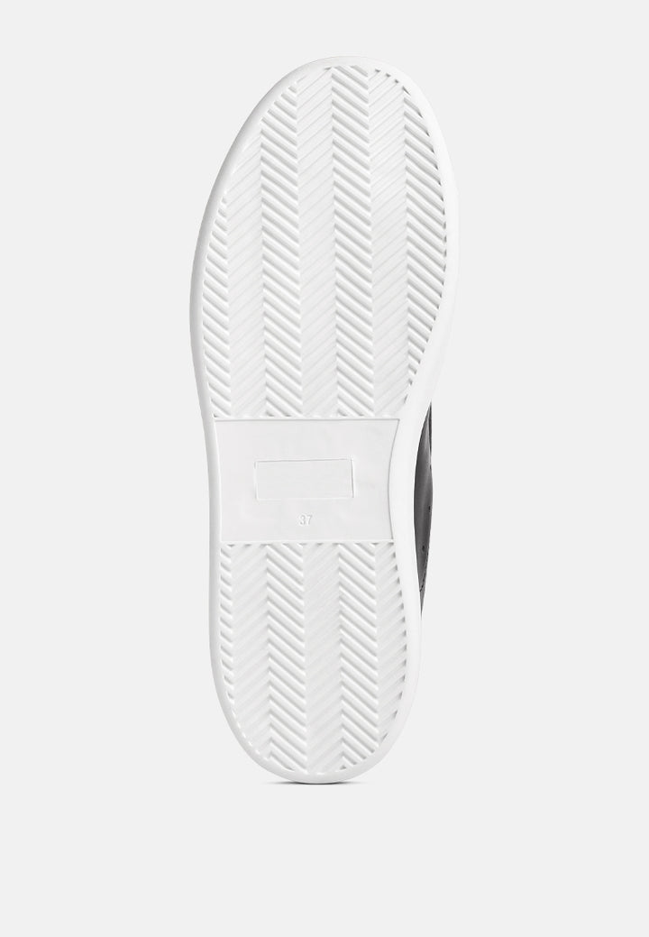 starry glitter star detail sneakers#color_black