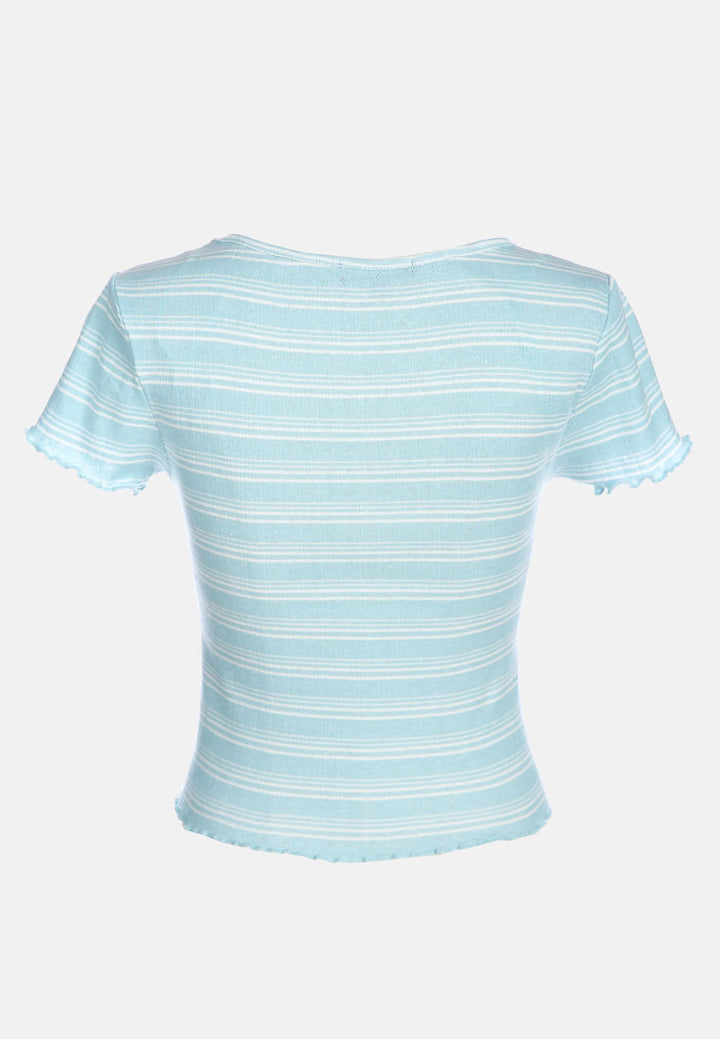 women summer print casual top#color_ivory