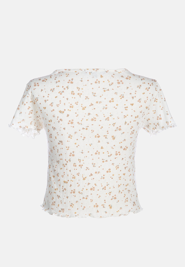 women summer print casual top#color_white