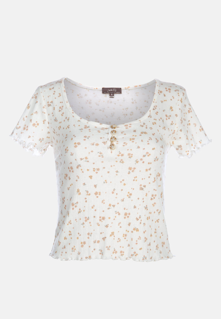 women summer print casual top#color_white