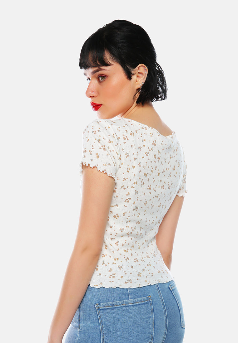 women summer print casual top#color_white