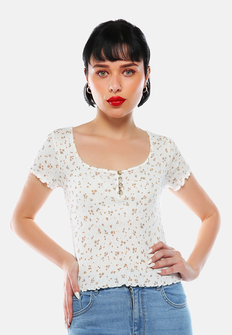 women summer print casual top#color_white