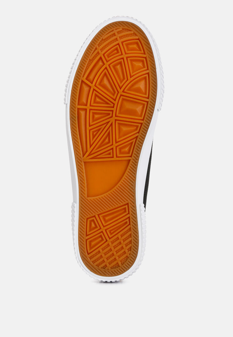 women chunky sole knitted textile sneakers#color_black