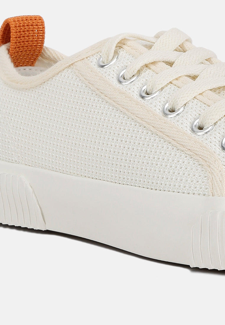 women chunky sole knitted textile sneakers#color_beige