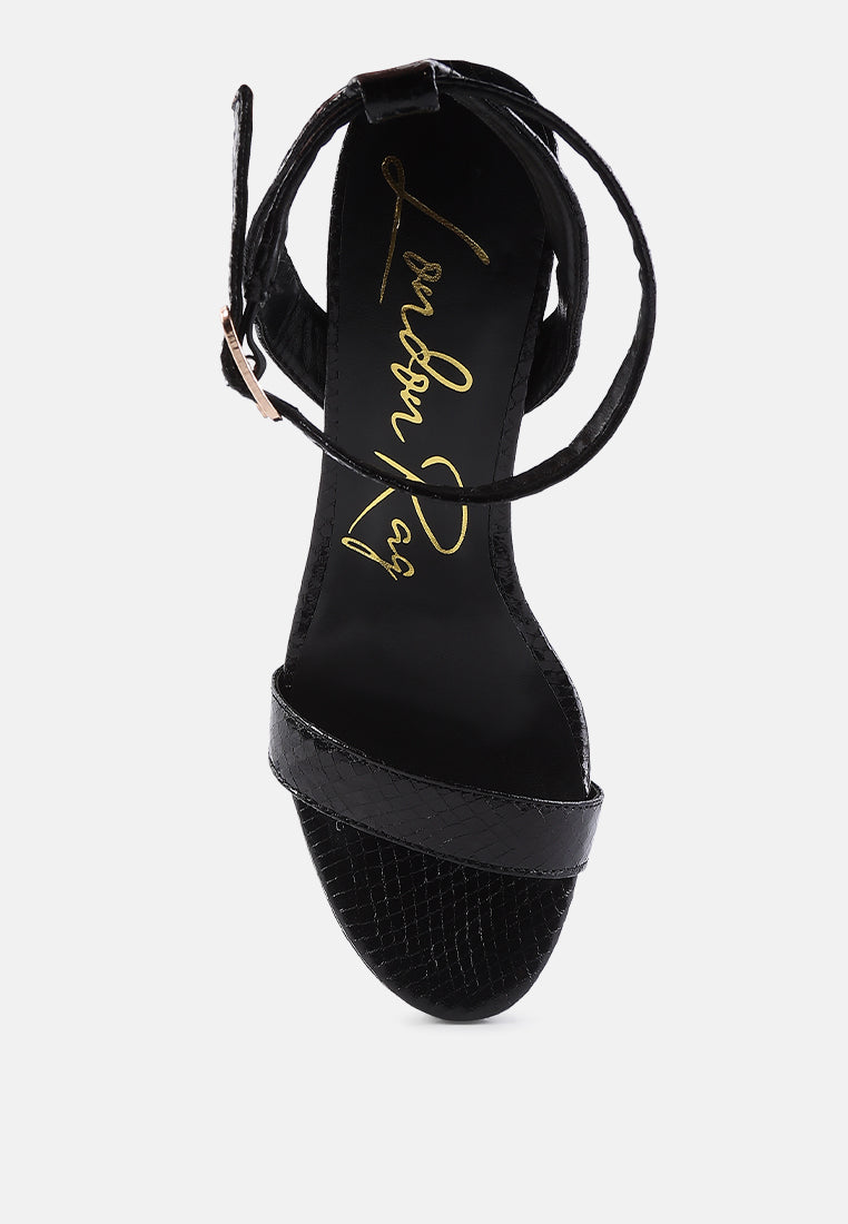 sweetheart croc platform high heeled sandals#color_black