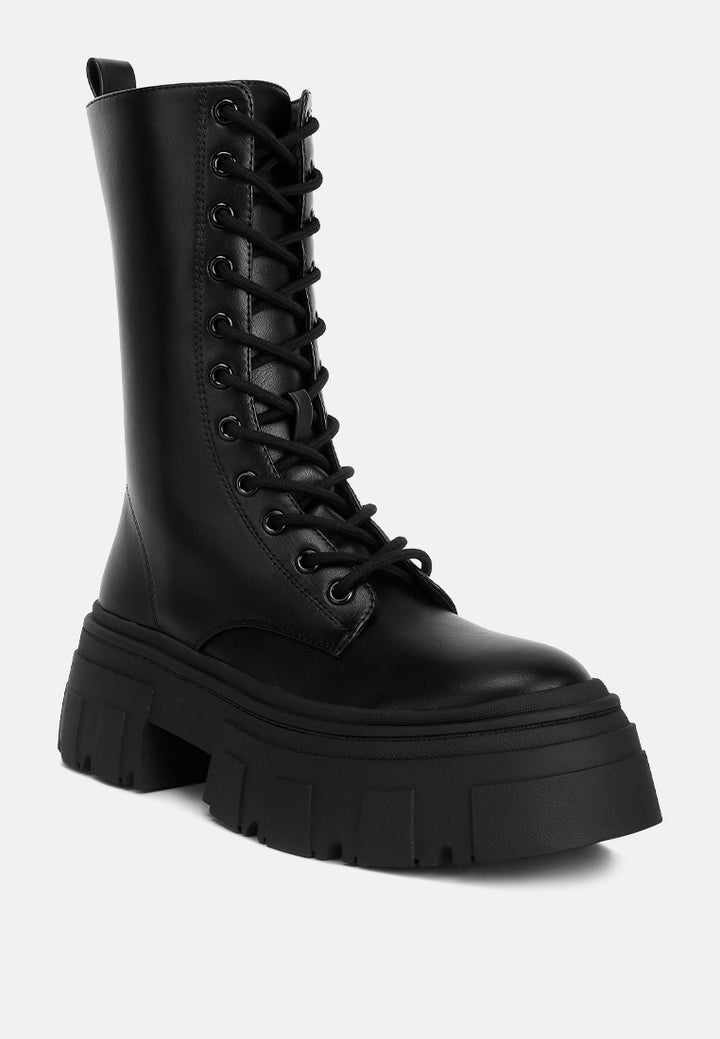women combat chunky boots#color_black