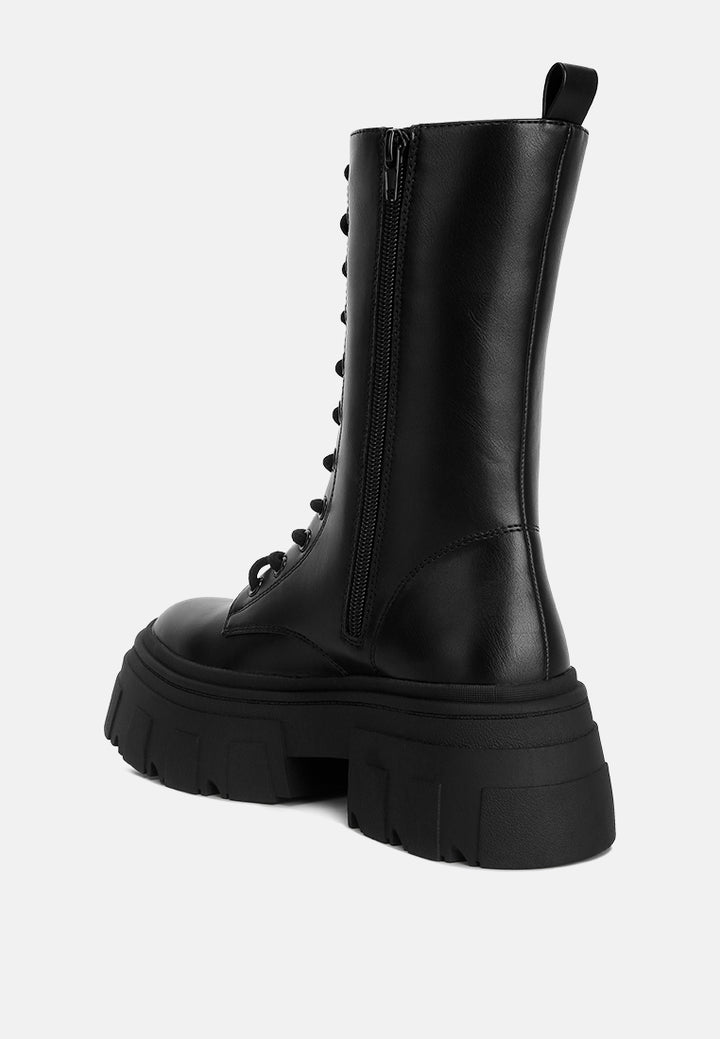 women combat chunky boots#color_black