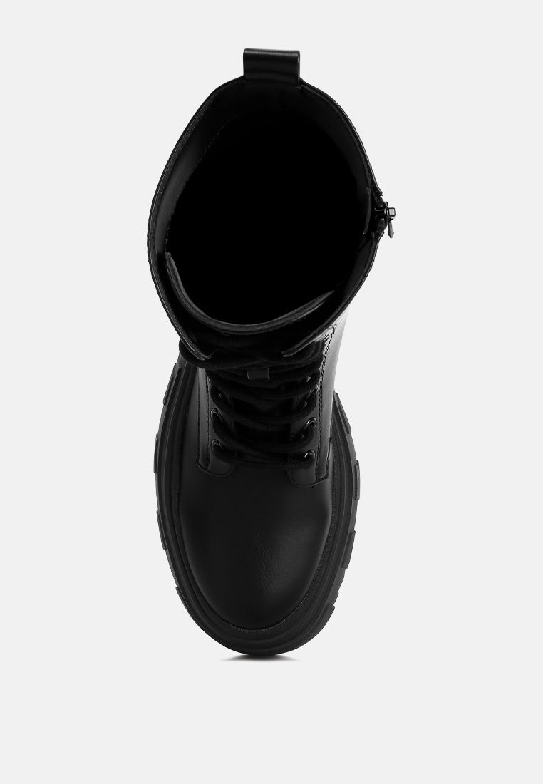 women combat chunky boots#color_black