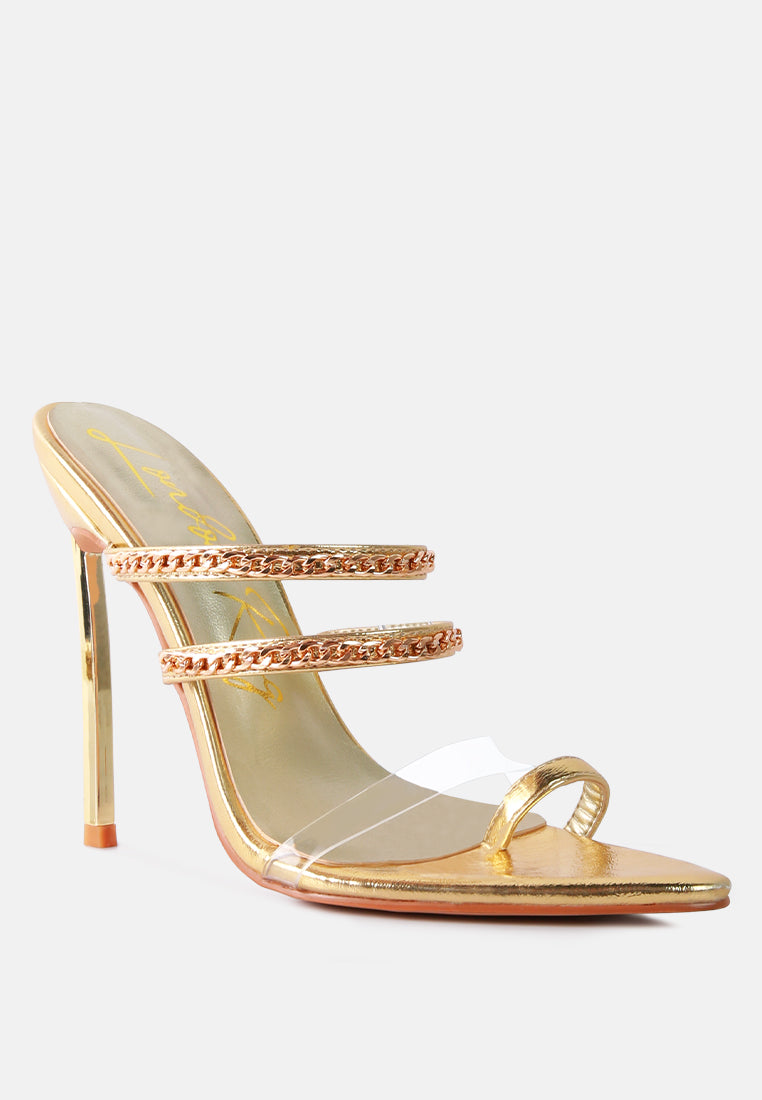 women high heeled toe ring sandals#color_gold