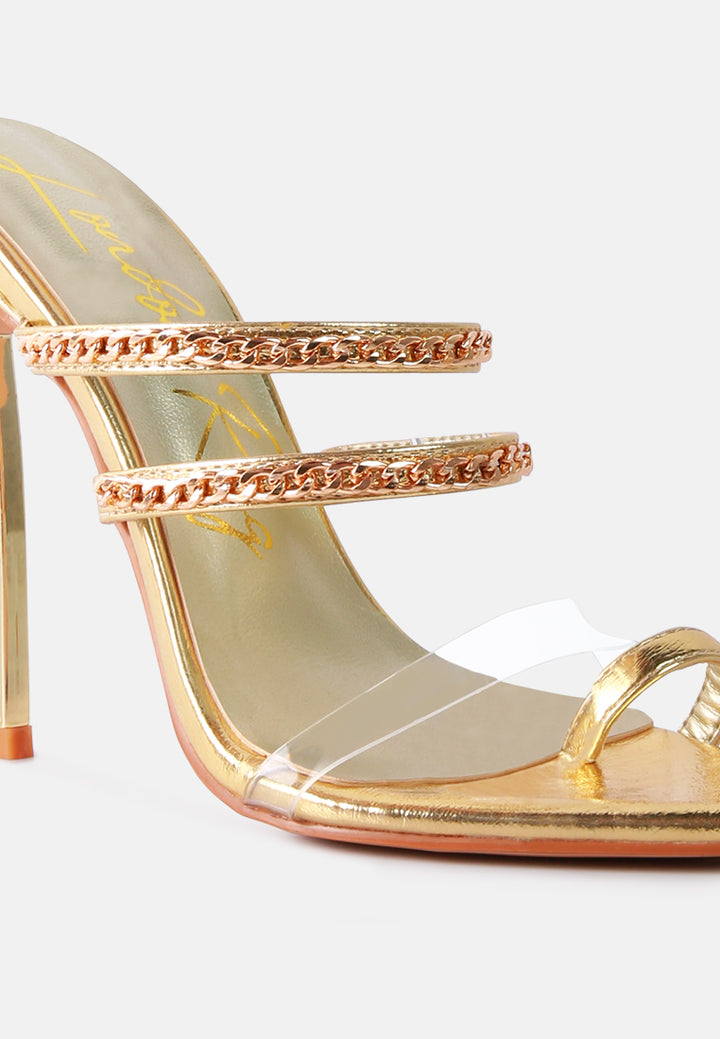 women high heeled toe ring sandals#color_gold