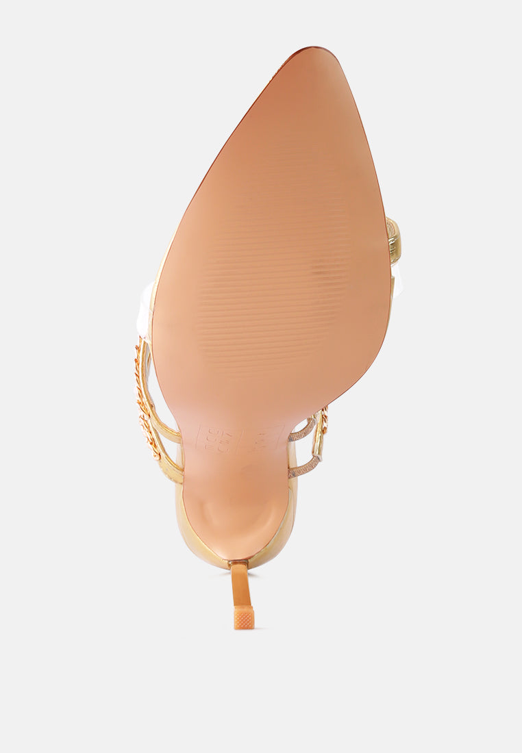 women high heeled toe ring sandals#color_gold