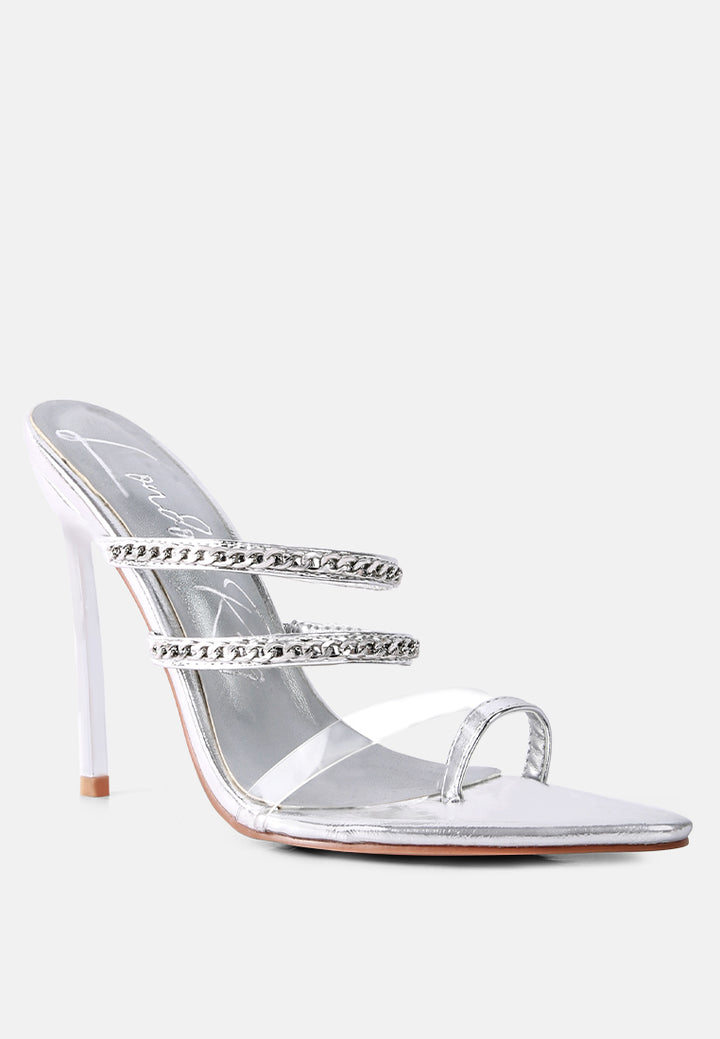 women high heeled toe ring sandals#color_silver