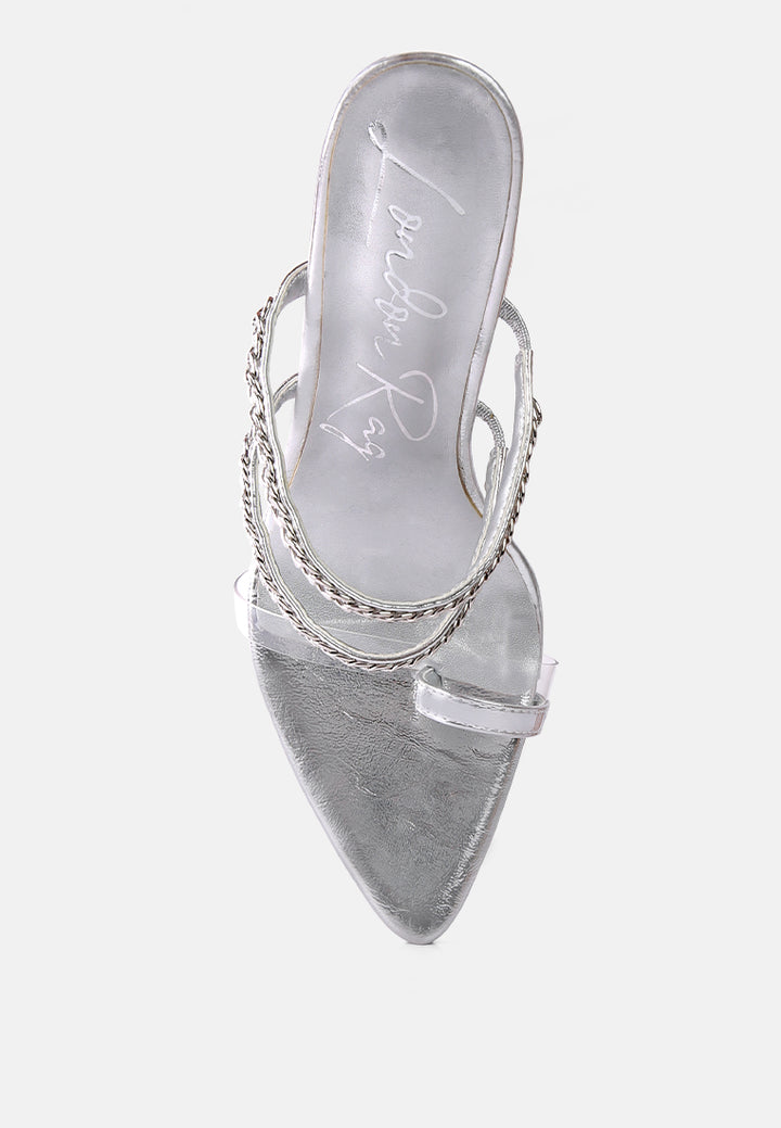 women high heeled toe ring sandals#color_silver