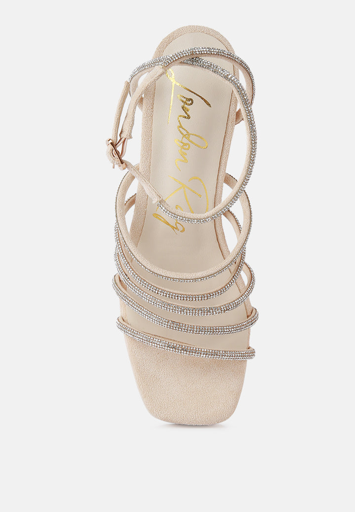 tricks high block heeled sandals#color_nude