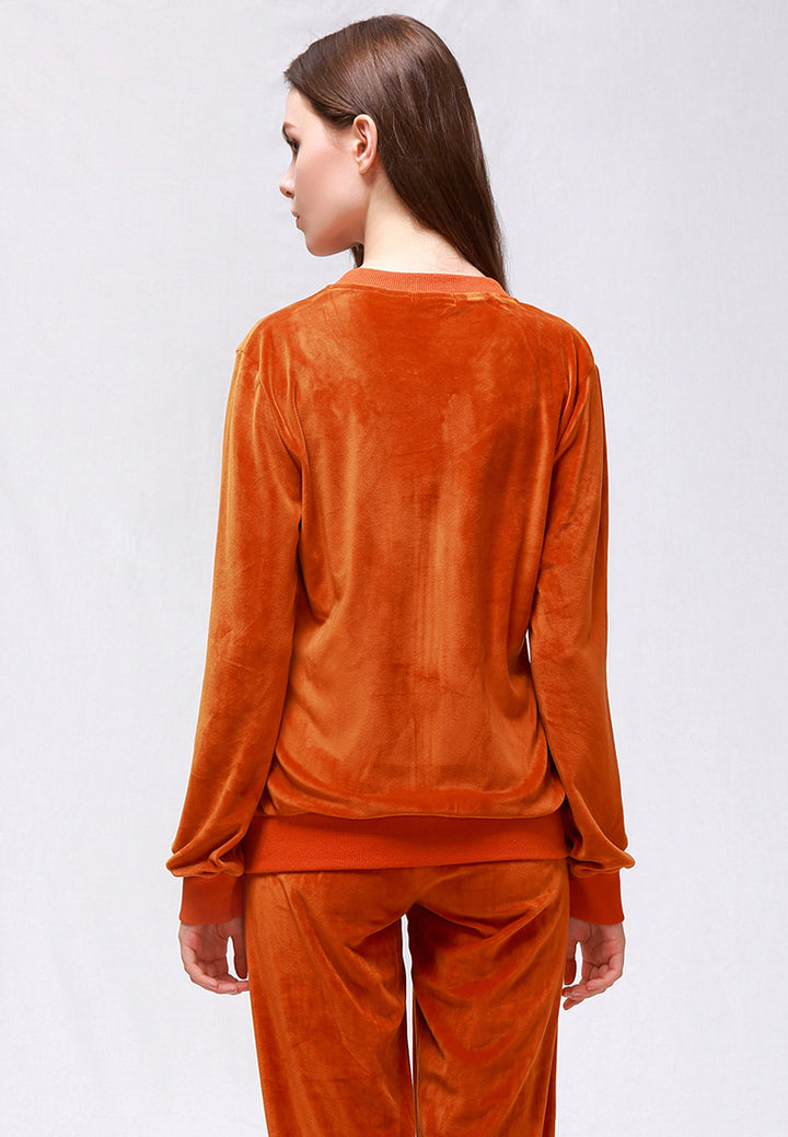 women velvet embroidery jacket#color_brown