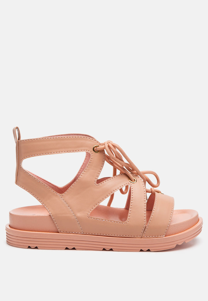 women pink voopret tie-up platform sandals#color_pink