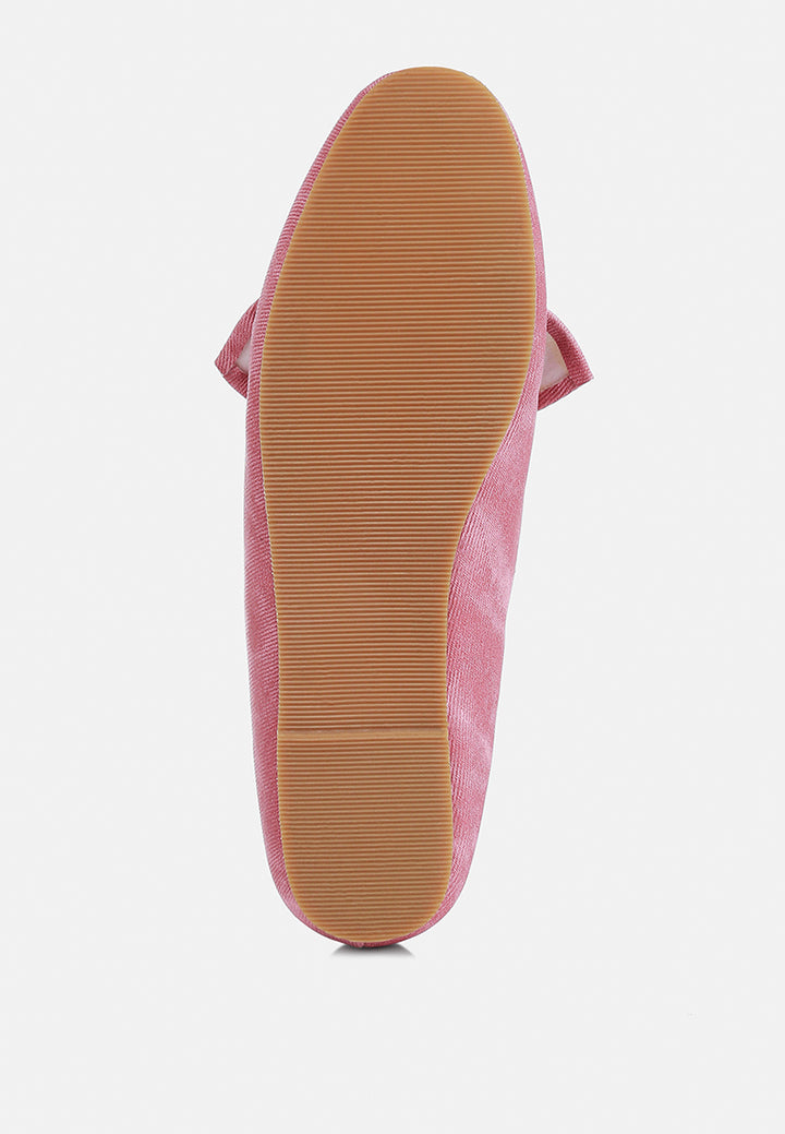 women bow embellished loafers#color_pink