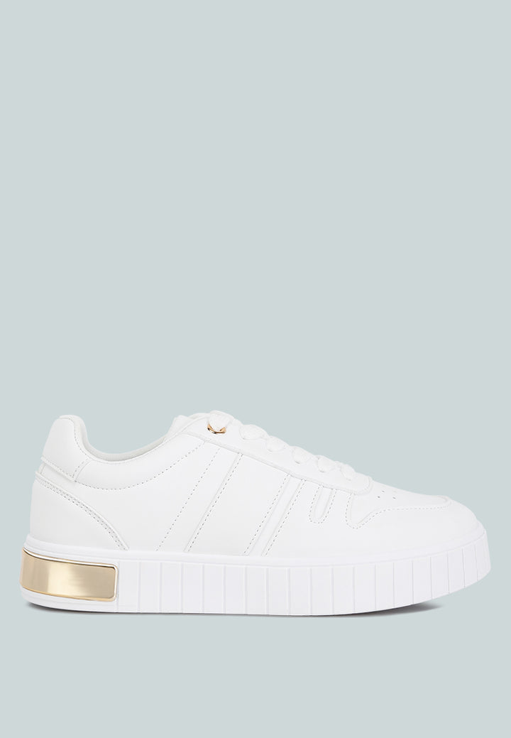 women welsh panelling detail sneakers#color_white