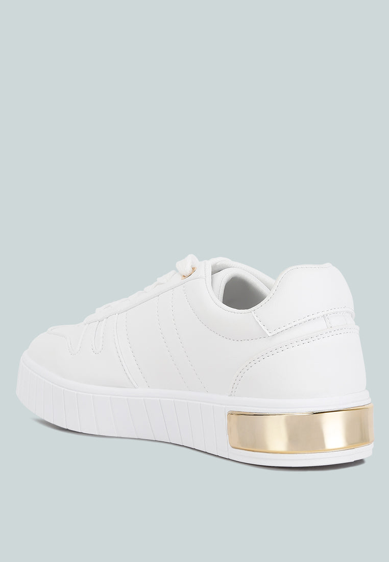 women welsh panelling detail sneakers#color_white