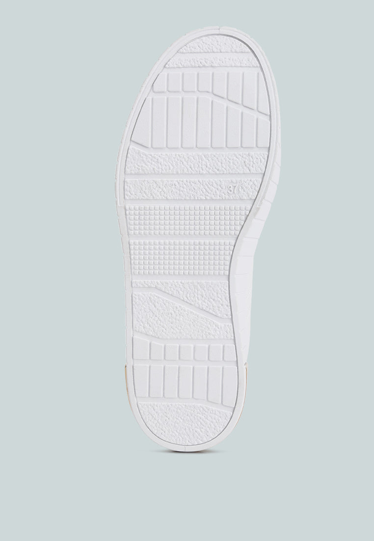 women welsh panelling detail sneakers#color_white